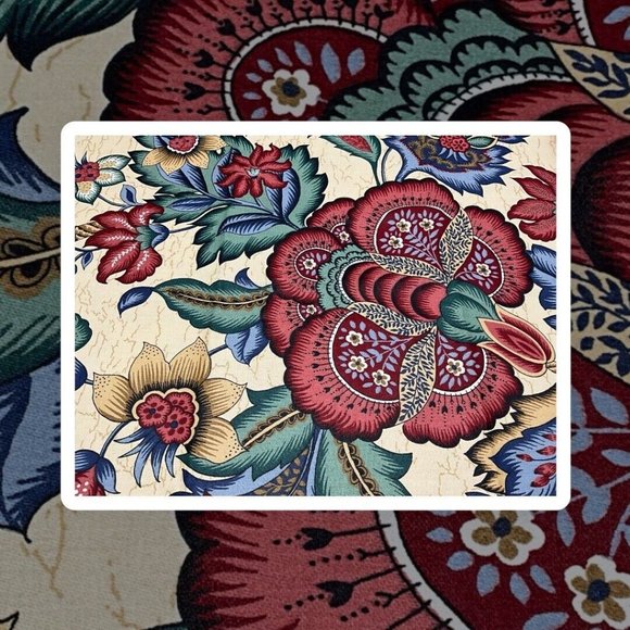 WAVERLY Home Decor Fabric  Greenfield Village/Henry Ford Musuem Floral 21" x 54" - Picture 3 of 16